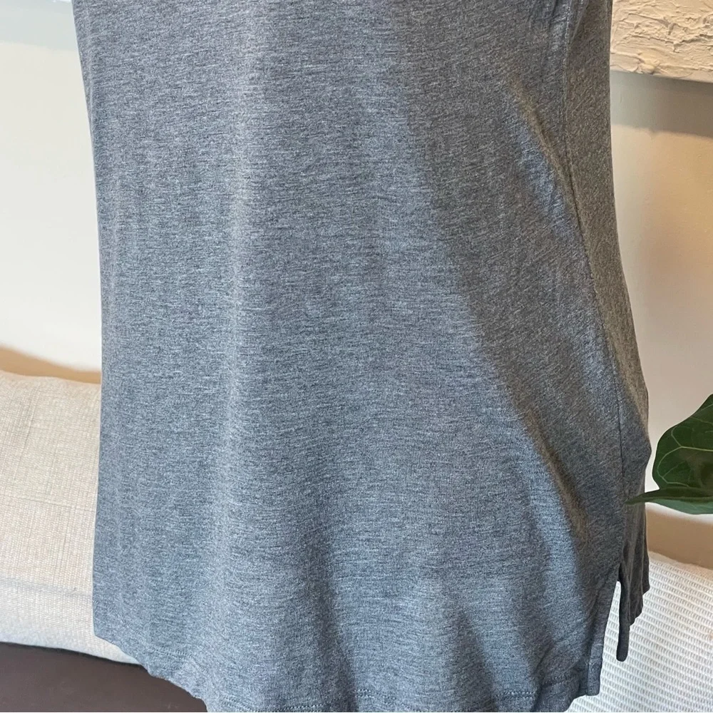 ALLSAINTS Womens Lucie Tee Top Stretch Gray Sleeveless Relaxed Fit Sz 0